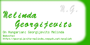 melinda georgijevits business card